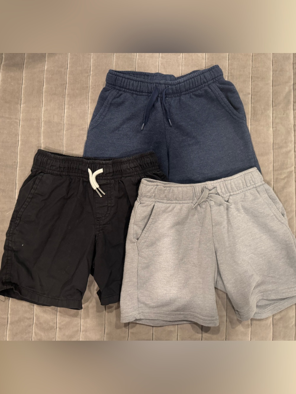 Cat & Jack Black, Navy and Light Gray Pull-On Shorts Trio (Boys 4-5)